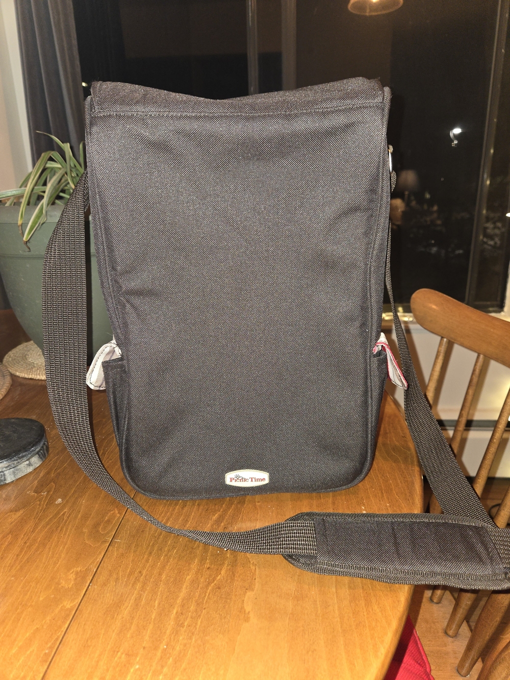 Picnic Time Insulated Wine Bottle Cooler Bag - Sturdy Canvas & Stylish Stripe - Picture 3 of 8